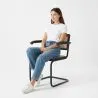 Dining Chair with Armrests - Vintage - Wood and Rattan - Bastral image 7
