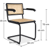 Buy Dining Chair with Armrests - Vintage - Wood and Rattan - Bastral Black 60453 at Privatefloor