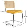 Dining Chair - Upholstered in Velvet - Wood and Rattan - Martha image 7