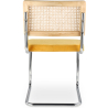 Buy Dining Chair - Upholstered in Velvet - Wood and Rattan - Martha Mustard 60454 - in the UK