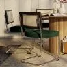 Dining Chair - Upholstered in Velvet - Wood and Rattan - Hyre image 7