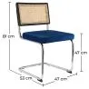 Dining Chair - Upholstered in Velvet - Wood and Rattan - Hyre image 7