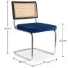 Dining Chair - Upholstered in Velvet - Wood and Rattan - Hyre image 7