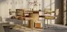 Dining Chair with Armrests - Velvet Upholstery - Wood & Rattan - Martha image 7