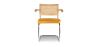 Dining Chair with Armrests - Velvet Upholstery - Wood & Rattan - Martha image 7