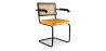 Dining Chair with Armrests - Upholstered in Velvet - Wood and Rattan - Puila image 7