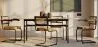 Dining Chair with Armrests - Upholstered in Velvet - Wood and Rattan - Puila image 7