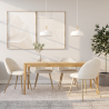Buy Dining Chair in Scandinavian Design, upholstered in white boucle - Evelyne White 60460 at Privatefloor