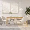 Dining Chair - Upholstered in Bouclé Fabric - Scandinavian Design - Evelyne image 7