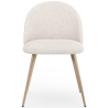 Buy Dining Chair - Upholstered in Bouclé Fabric - Scandinavian Design - Evelyne White 60460 - in the UK