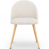Buy Dining Chair in Scandinavian Design, upholstered in white boucle - Evelyne White 60460 - in the UK