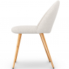 Buy Dining Chair - Upholstered in Bouclé Fabric - Scandinavian Design - Evelyne White 60460 home delivery