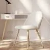 Dining Chair - Upholstered in Bouclé Fabric - Scandinavian Design - Evelyne image 7