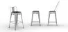 Pack of 4 Magnetic Cushions for Stool - Faux Leather - Stylix image 7