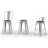 Pack of 4 Magnetic Cushions for Stool - Faux Leather - Stylix image 7