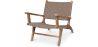 Armchair with Armrests - Boho Bali Design Armchair - Wood and Leather - Recia image 7