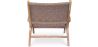 Armchair with Armrests - Boho Bali Design Armchair - Wood and Leather - Recia image 7