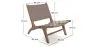 Armchair - Boho Bali Design Armchair - Wood and Leather - Recia image 7