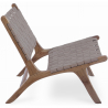 Buy Lounge Chair - Boho Bali Design Chair - Wood and Leather - Recia Brown 60469 with a guarantee
