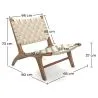 Armchair - Handcrafted Boho Bali Design Chair - Wood and Rope - Recia image 7