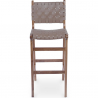 Buy Wooden Bar Stool - Boho Bali Design - Leather - Recia Brown 60471 - prices