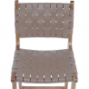 Buy Wooden Bar Stool - Boho Bali Design - Leather - Recia Brown 60471 with a guarantee