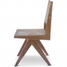 Buy Cannage Dining Chair, Bali Boho Style, Rattan and Teak Wood - Breya Natural 60474 home delivery
