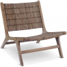 Buy Lounge Chair - Boho Bali Design Chair - Wood and Rattan - Prava Natural 60475 - in the UK