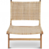 Buy Armchair in Boho Bali Style, Rattan and Teak Wood - Wasa Natural 60477 in the United Kingdom