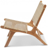 Buy Armchair in Boho Bali Style, Rattan and Teak Wood - Wasa Natural 60477 home delivery