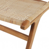 Buy Armchair in Boho Bali Style, Rattan and Teak Wood - Wasa Natural 60477 - in the UK