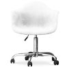 Buy Office Chair with Armrests - Swivel Desk Chair with Castors - Grev White 60479 - in the UK