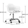 Office Chair with Armrests - Swivel Desk Chair with Castors - Grev image 7