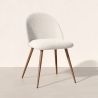 Dining Chair - Upholstered in Bouclé Fabric - Scandinavian - Evelyne image 7