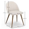 Dining Chair - Upholstered in Bouclé Fabric - Scandinavian - Evelyne image 7