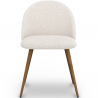 Buy Dining Chair in Scandinavian Design, upholstered in white boucle, Dark Legs - Evelyne White 60480 - in the UK