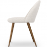 Buy Dining Chair in Scandinavian Design, upholstered in white boucle, Dark Legs - Evelyne White 60480 at Privatefloor