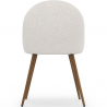 Buy Dining Chair in Scandinavian Design, upholstered in white boucle, Dark Legs - Evelyne White 60480 in the United Kingdom