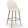 Stool Upholstered in Bouclé Fabric - Scandinavian Design - Evelyne image 7