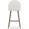 Buy Stool Upholstered in Bouclé Fabric - Scandinavian Design - Evelyne White 60482 with a guarantee