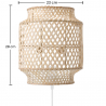 Buy Wall Lamp - Boho Bali Bamboo Design - Hya Natural 60485 - in the UK