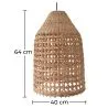 Rattan Ceiling Lamp - Boho Bali Design Pendant Lamp - Fai image 7