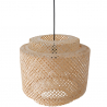 Buy Bamboo Ceiling Lamp - Boho Bali Design Pendant Lamp - Hya Natural 60493 - prices