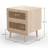 Bedside Table - Boho Bali Style - Wood - Treys image 7
