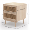 Buy Bedside Table - Boho Bali Style - Wood - Treys Natural 60509 - prices