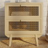 Buy Bedside Table - Boho Bali Style - Wood - Treys Natural 60509 - in the UK