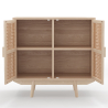 Buy Natural Wood Sideboard - Boho Bali Design - 2 doors - Treys Natural 60510 home delivery