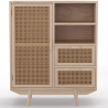 Buy Storage Cabinet in Natural Wood, Boho Bali Style - Treys Natural 60512 - in the UK