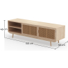 Buy TV Cabinet in Nautral Wood,  Boho Bali Style - Treys Natural 60514 - prices