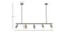 Rail Ceiling Lamp - 5 Adjustable Gold Spotlights - 110CM image 7